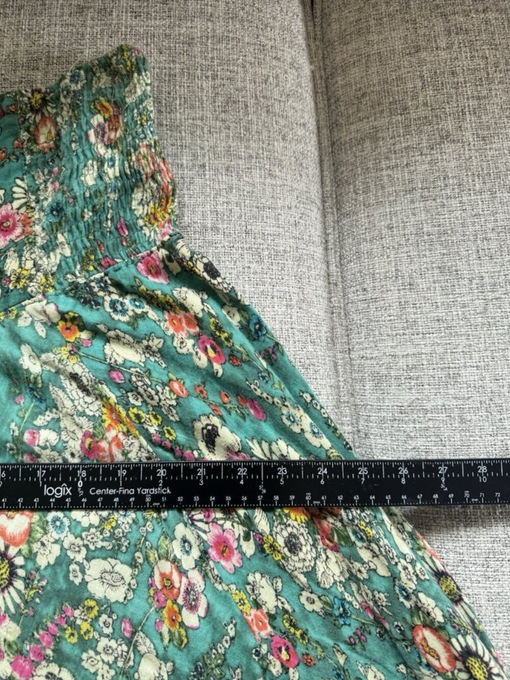 Natural Life Convertible Skirt Dress L/XL Floral Smocked Tiered Boho Flowy - Picture 11 of 12
